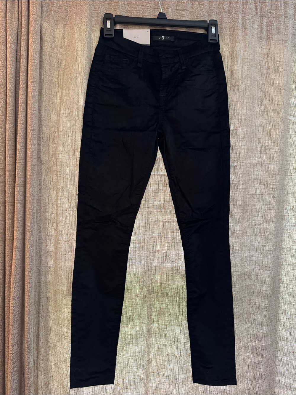 7 For All Mankind Black Slim Skinny Jeans - Women's